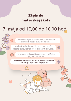 Zápis do materskej školy 2025